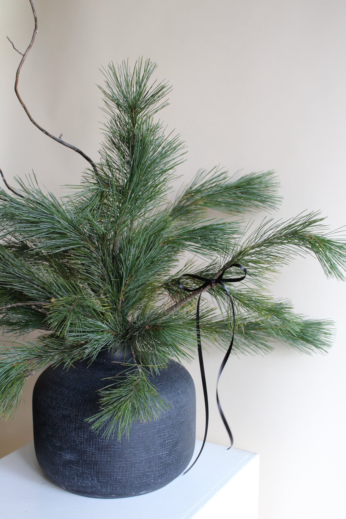 Holiday Evergreen Statement Vase